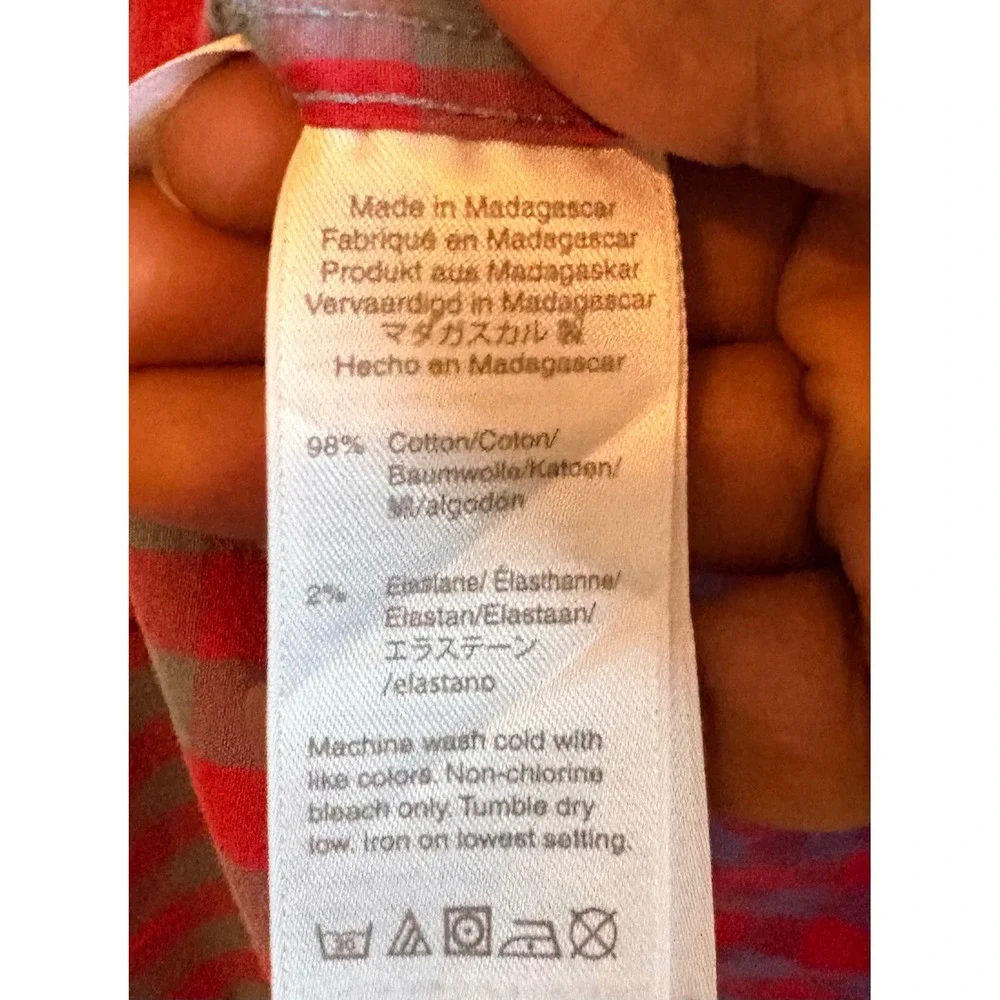 J Crew Flex Washed Slim Fit Plaid Button Down Shirt Mens XL Red Gray Long Sleeve - Picture 5 of 7